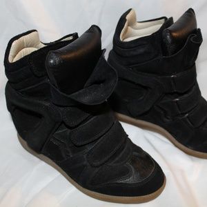 Isabel Marant Black Bekett Wedge Sneaker